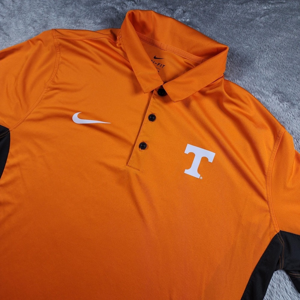 Tennessee Volunteers Shirt Mens XL Orange NCAA Football Nike Dri Fit Polo Golf